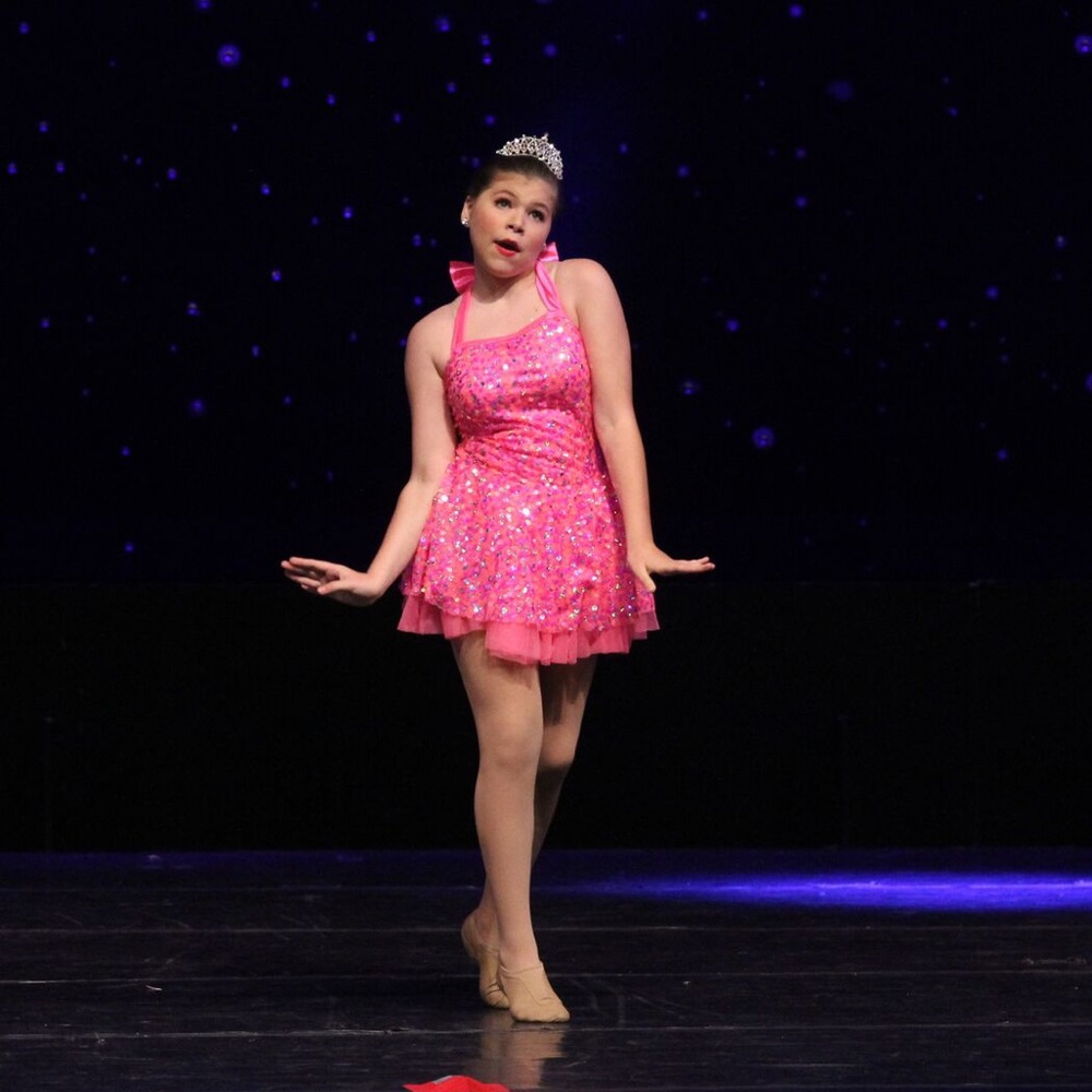 Adorable hot pink jazz/musical theatre costume